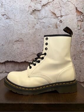 Doc Martens White Leather Boots